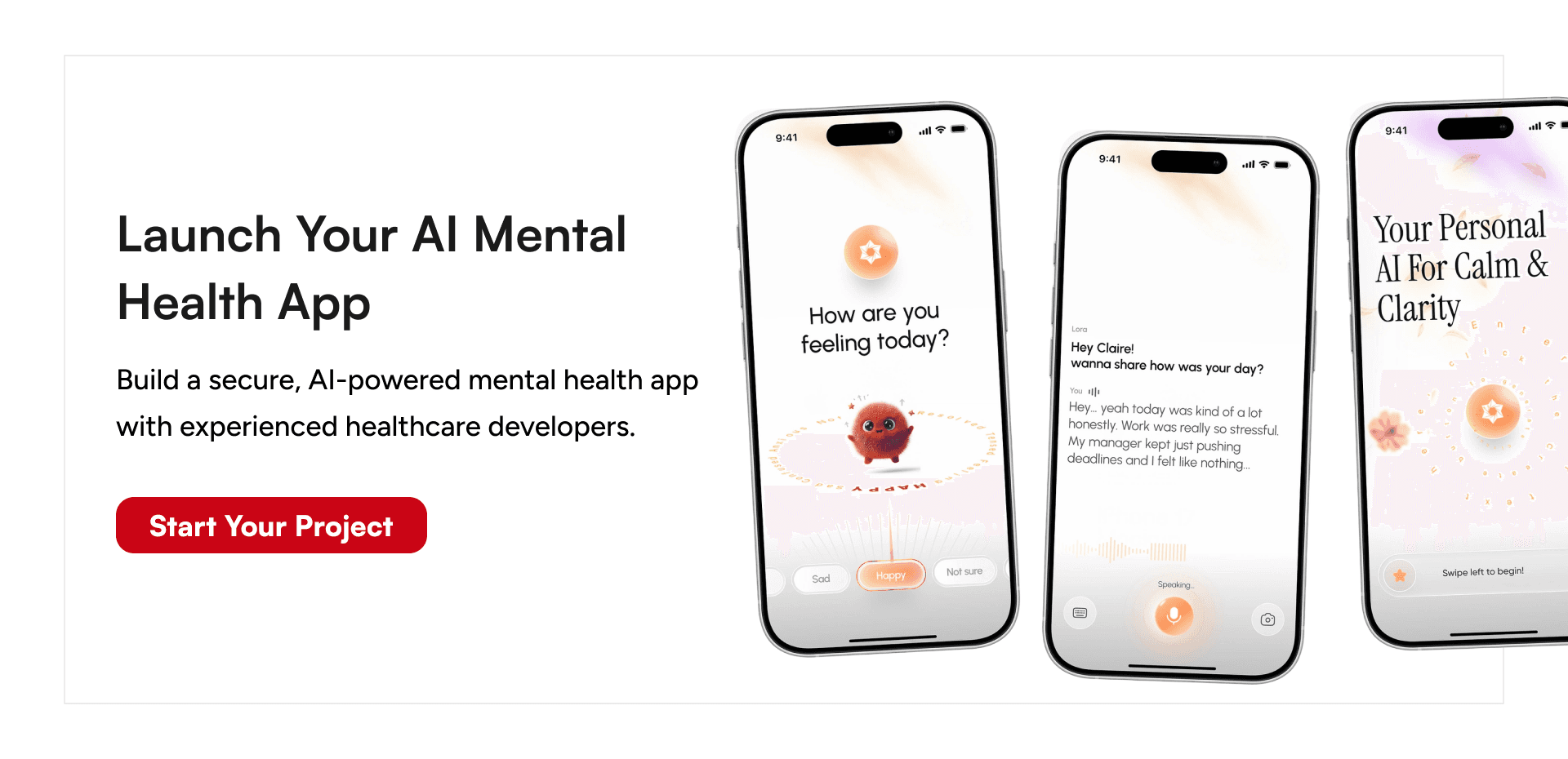 Build your AI-powered mental health app with GeekyAnts healthcare app development and AI consulting services.