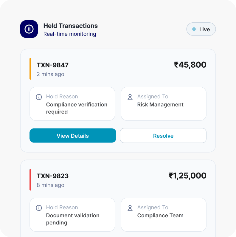 On-Hold State Management