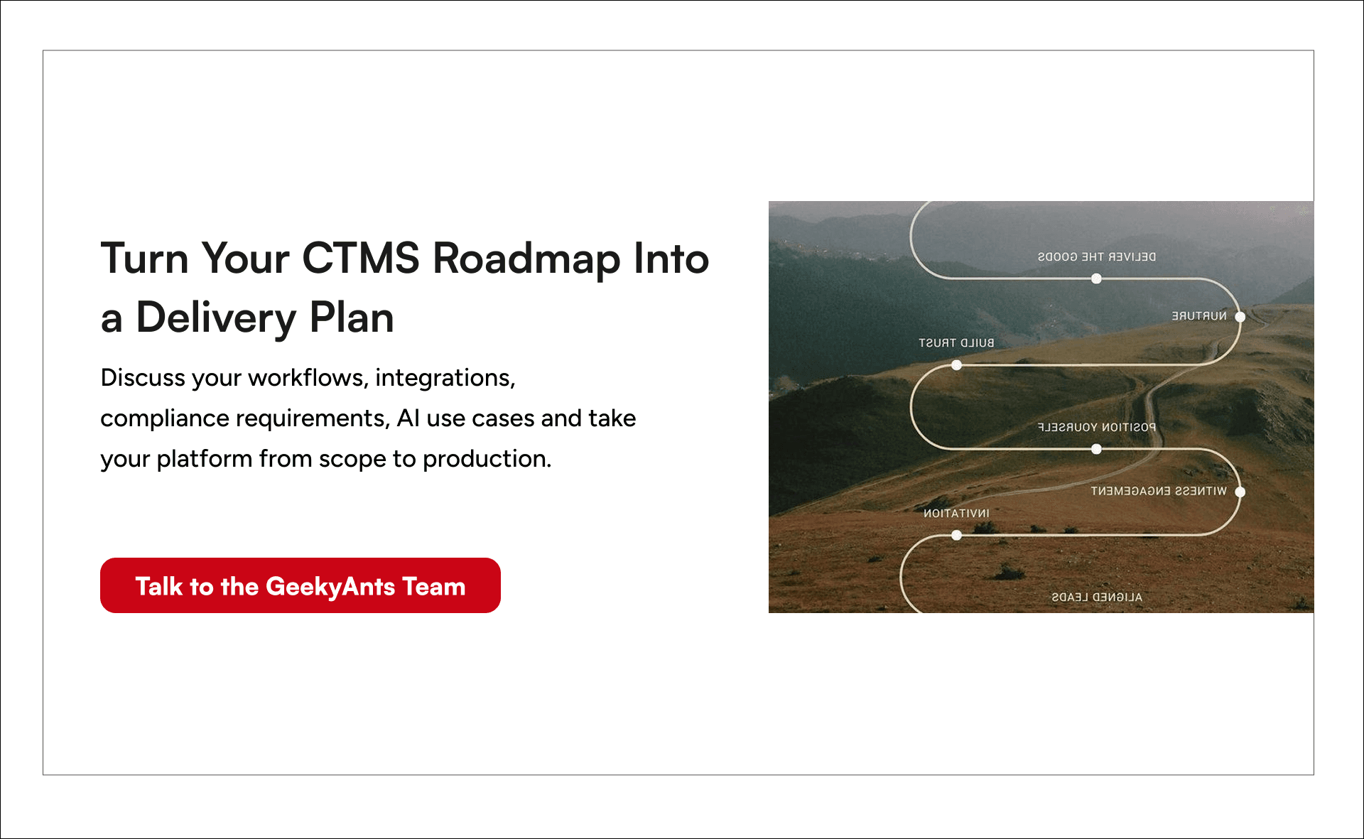 Talk to the GeekyAnts expert team to discuss workflows, integrations, and compliance requirements for turning your CTMS roadmap into a production delivery plan