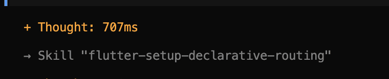 Flutter Agent Skill Selection for Declarative Routing