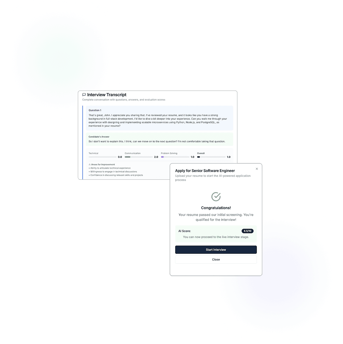 Structured Evaluation and Transcript