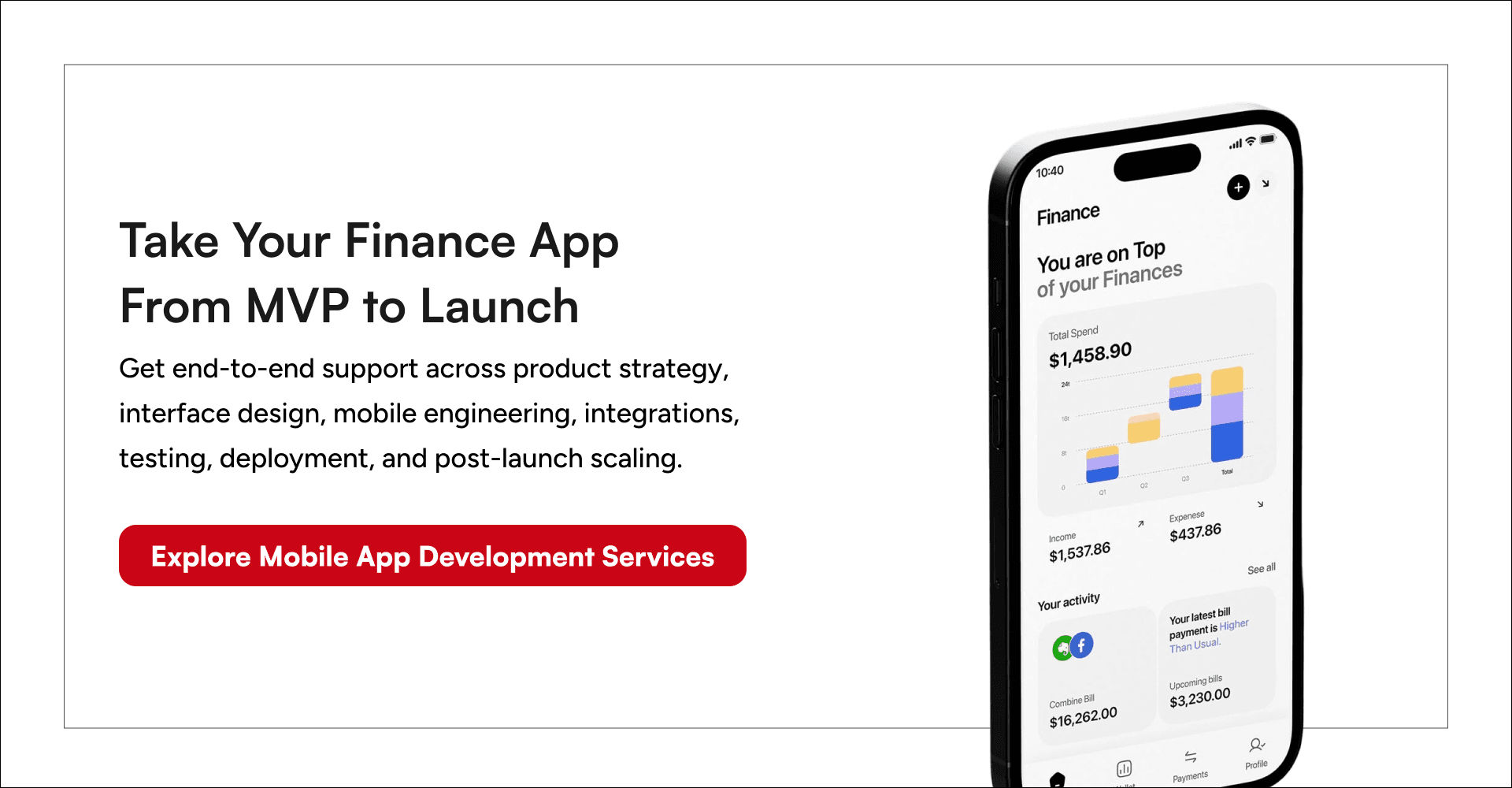 Mobile app development services for launching and scaling an AI-driven personal finance app