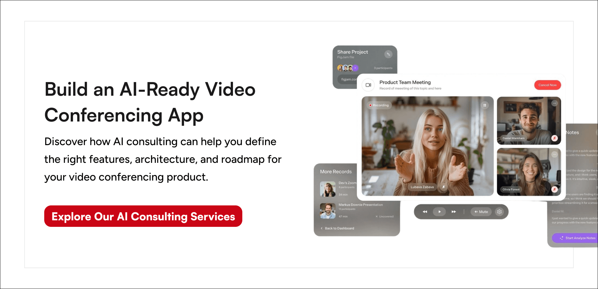 Explore GeekyAnts custom video conferencing software development services for secure, industry-specific communication platforms with advanced compliance features.
