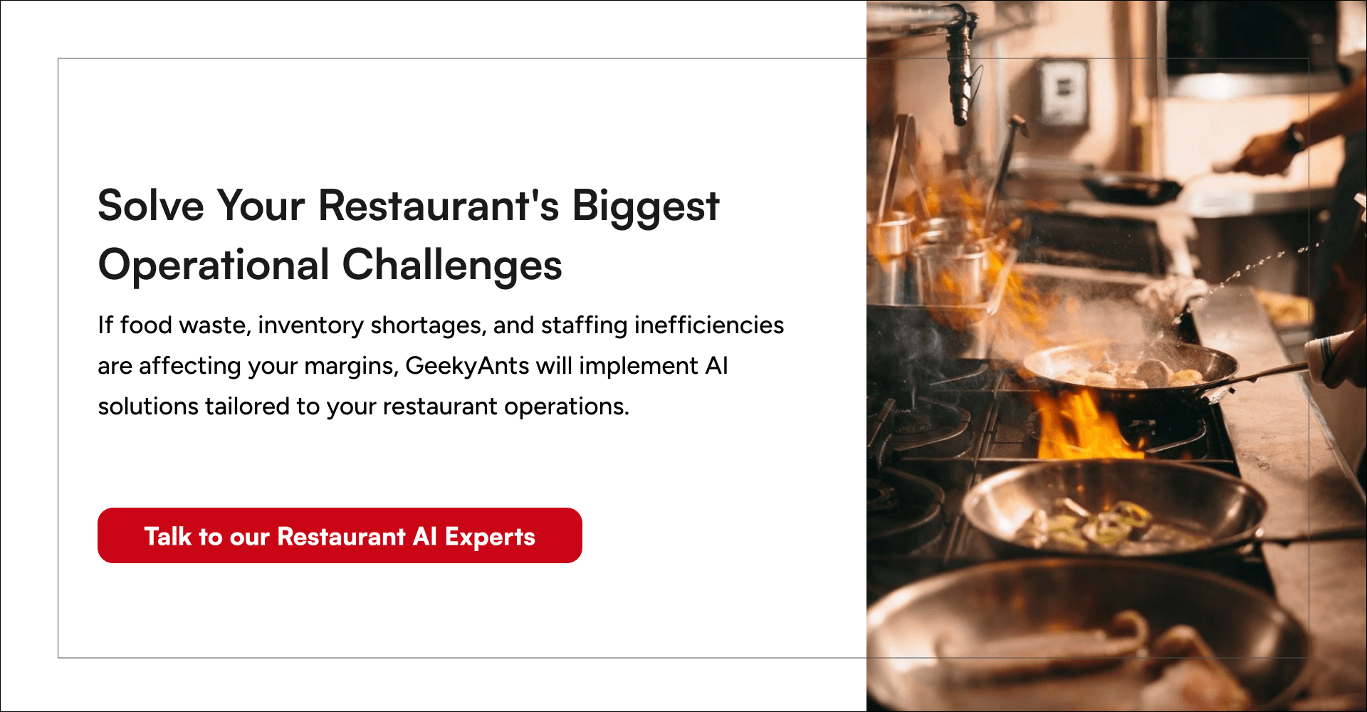 Implement AI solutions to reduce restaurant food waste, improve inventory management, and optimize labor scheduling with GeekyAnts.
