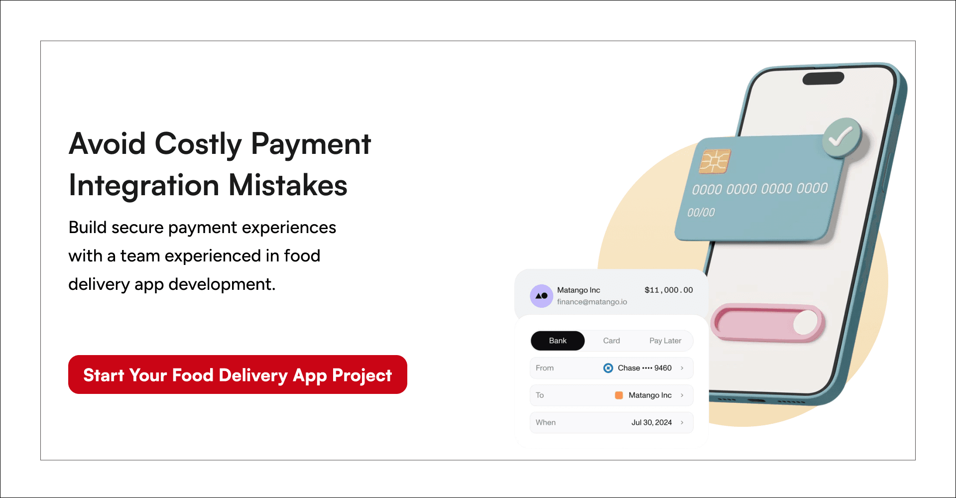 Partner with GeekyAnts to build secure payment gateway integration for food delivery applications with scalable and compliant payment infrastructure.