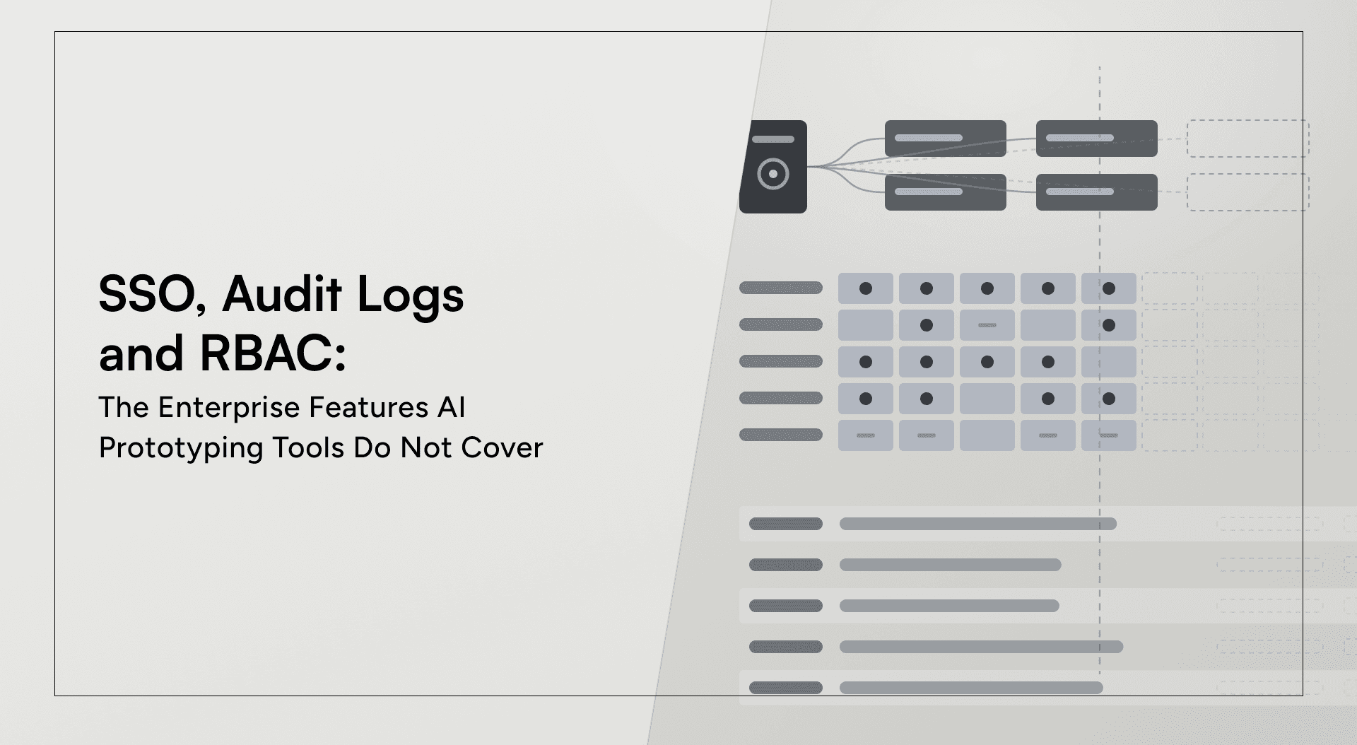 SSO, Audit Logs and RBAC: The Enterprise Features AI Prototyping Tools Do Not Cover | Sarika Gautam