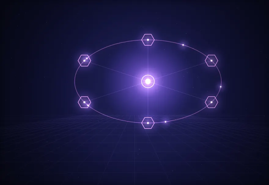A loop of sprint nodes orbiting a central lead