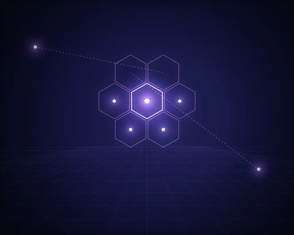 Engineers snapping into a hexagonal pod