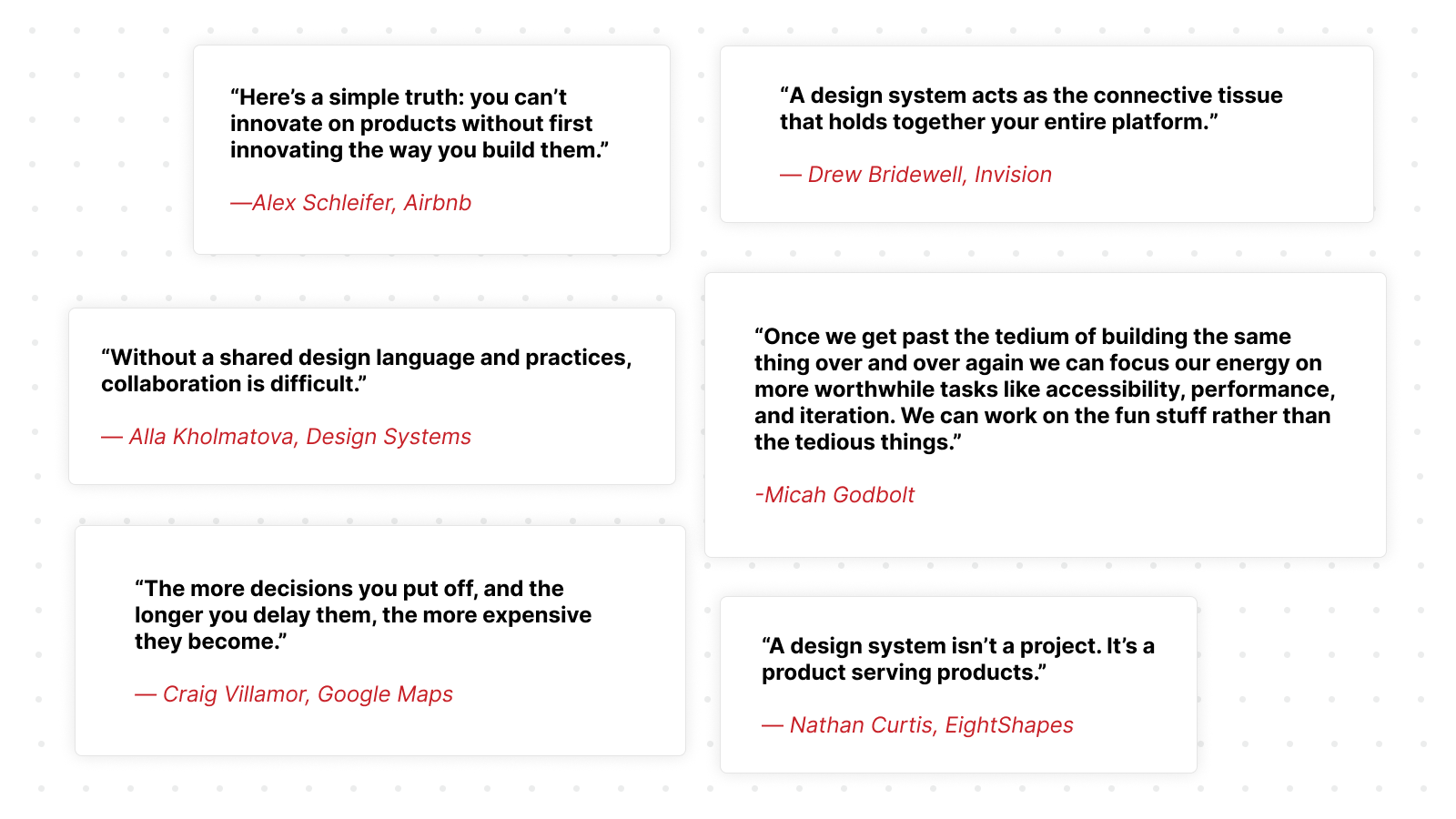 What Industry gurus say about design systems