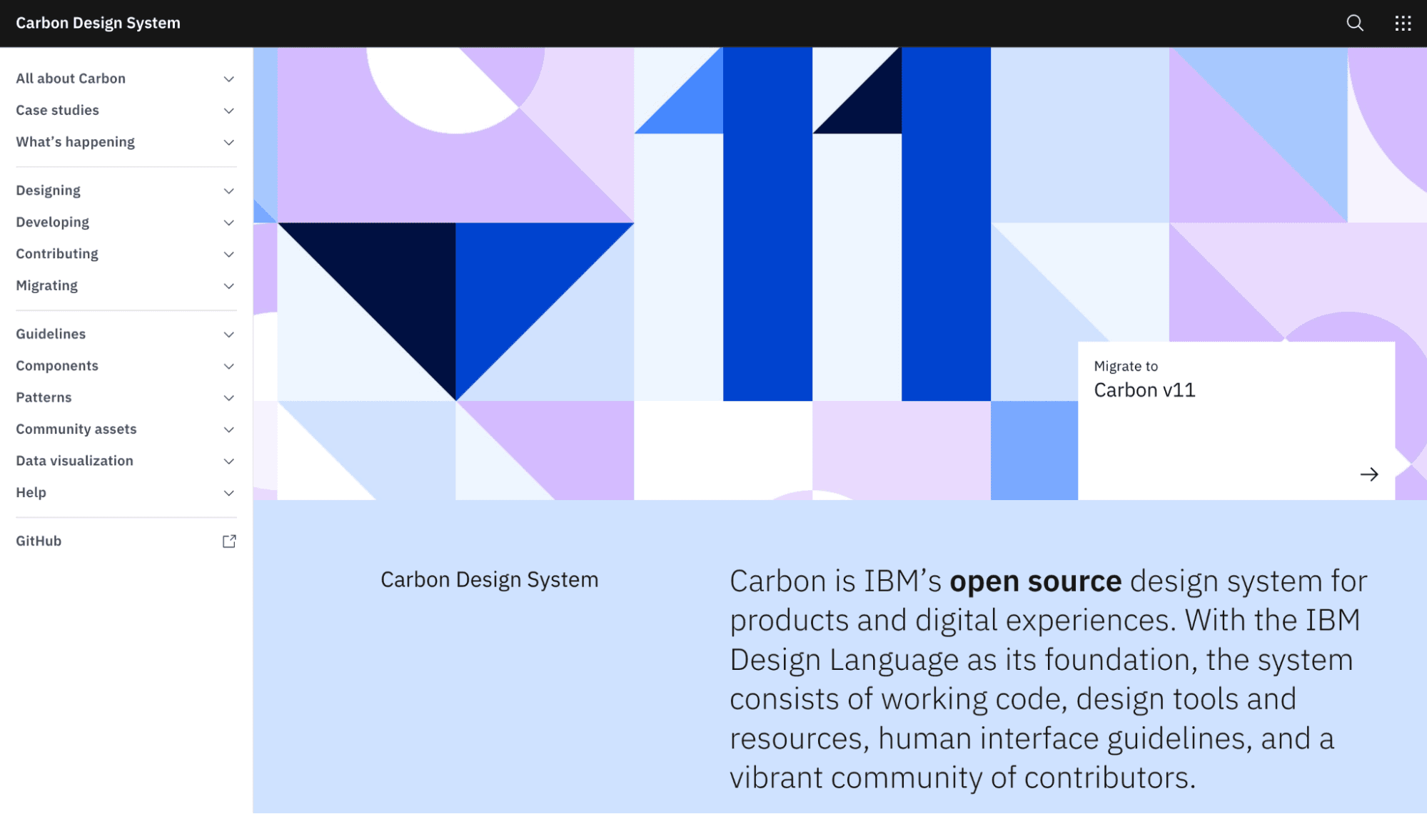 Carbon Design System by IBM