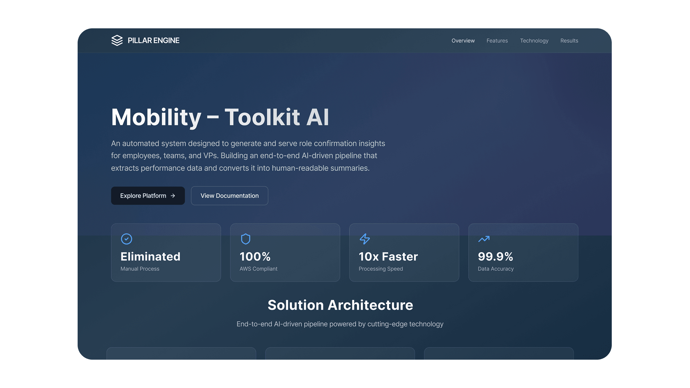 AI mobility toolkit UI/UX Experience Design with automated role insights and performance summaries
