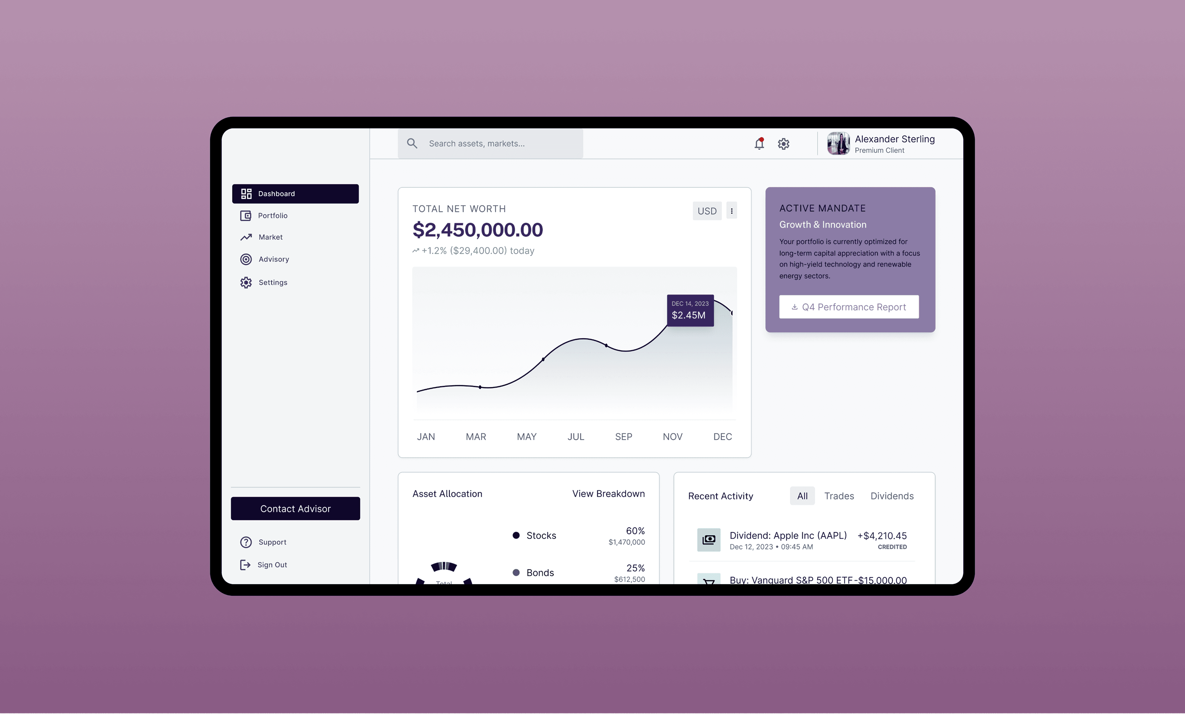 Web app for a Custiv