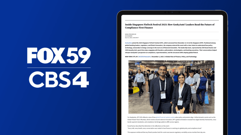 Fox 59 Features GeekyAnts’ Vision for Compliance-First Finance at SFF 2025